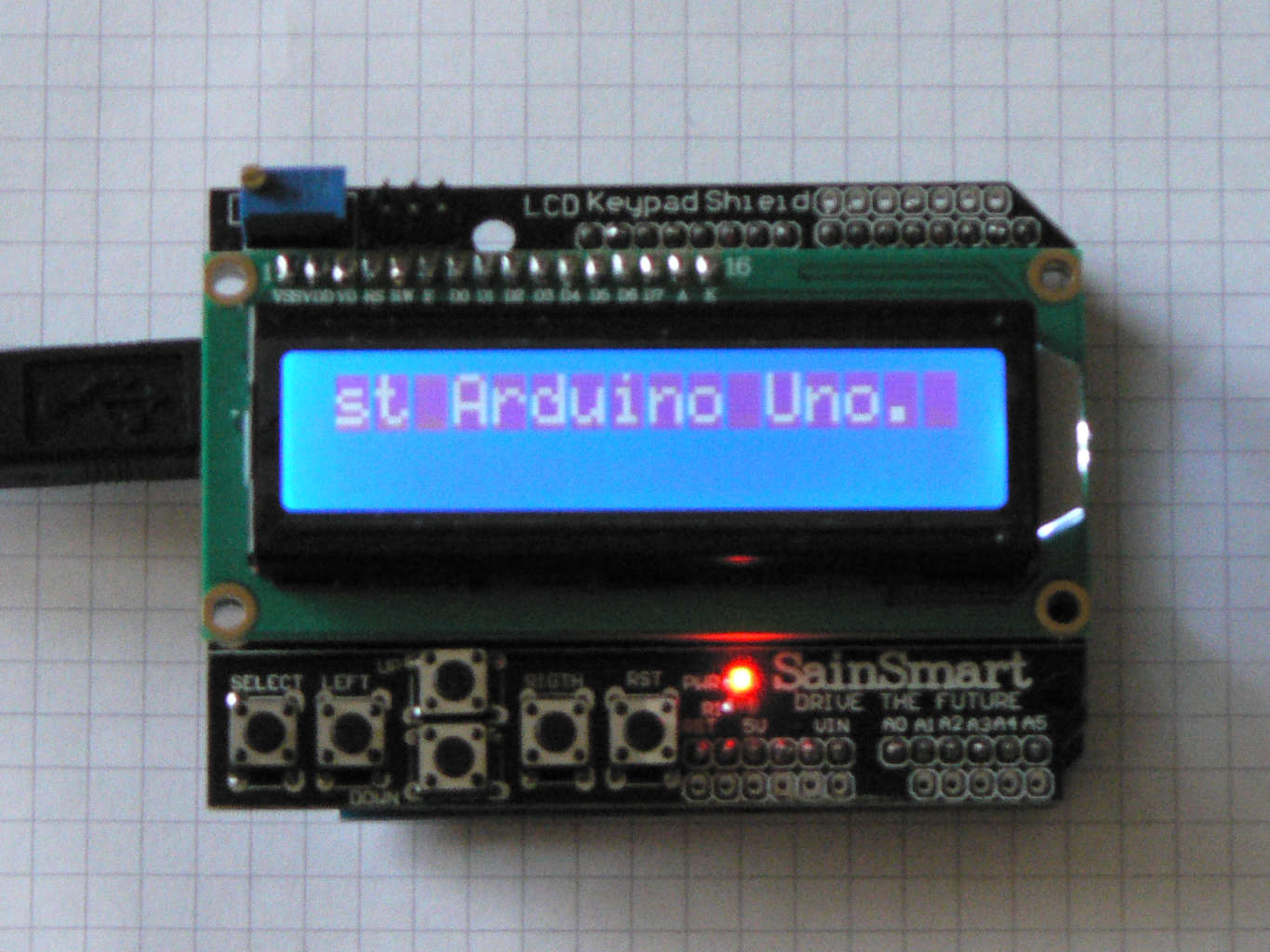 Arduino Uno mit SainSmart 1602 LCD Keypad Shield